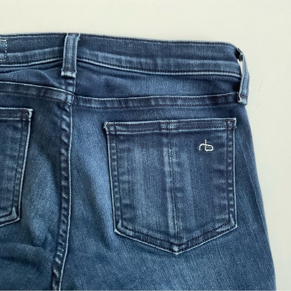 Rag & Bone Women Low Rise Skinny Jean Sz 26 Blue Classic Stretch Raw Hem Modern - Picture 9 of 10